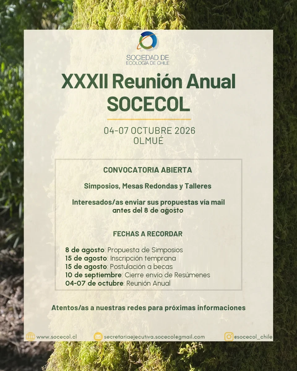 Afiche XXXII Reunión Anual SOCECOL