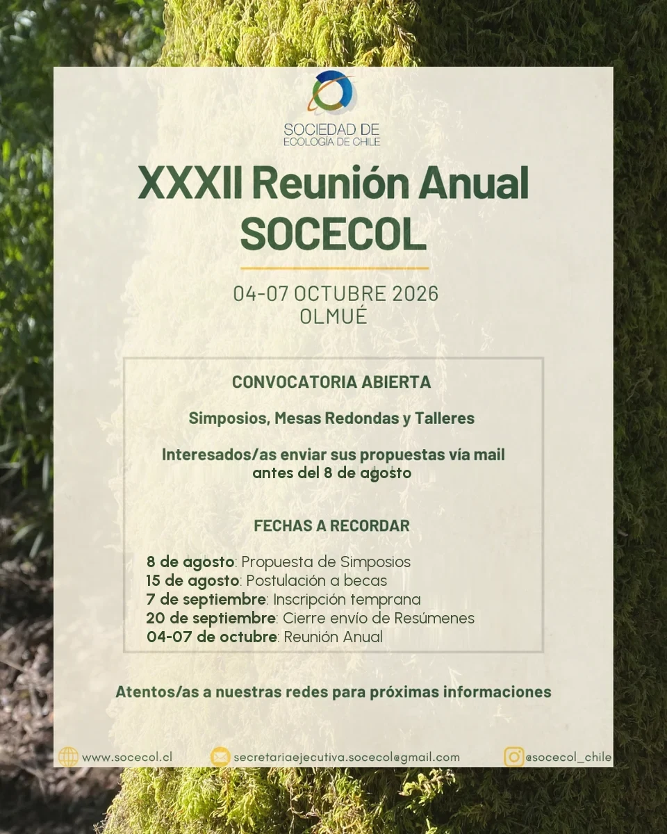 Afiche XXXII Reunión Anual SOCECOL
